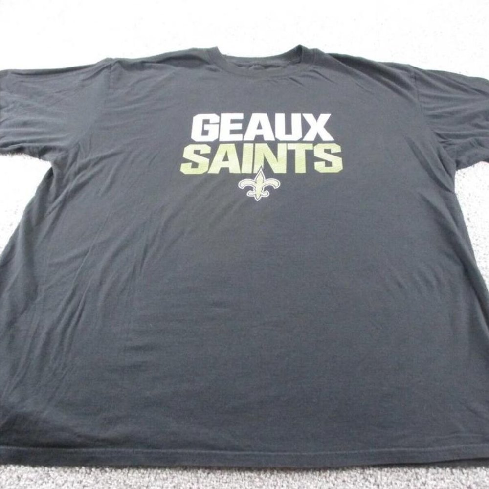 New Orleans Saints Shirt Mens XL Big Black Fanatics Geaux Saints Graphic